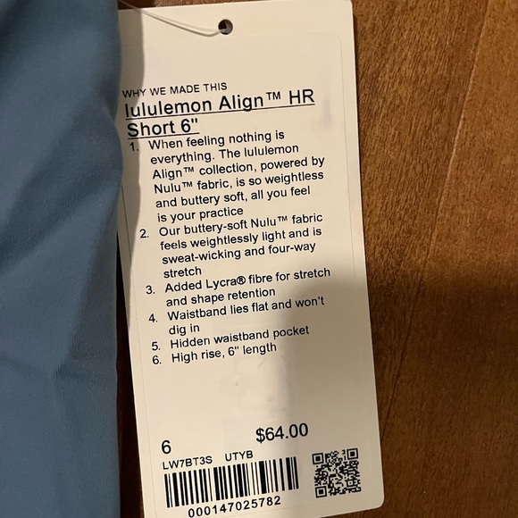 NWT Align biker shorts AND sports bra (set) in Utility Blue (sold out color) - Picture 3 of 3